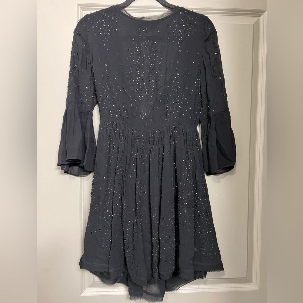 Free People Georgette Beaded Wrap Dress - XS - Picture 9 of 12